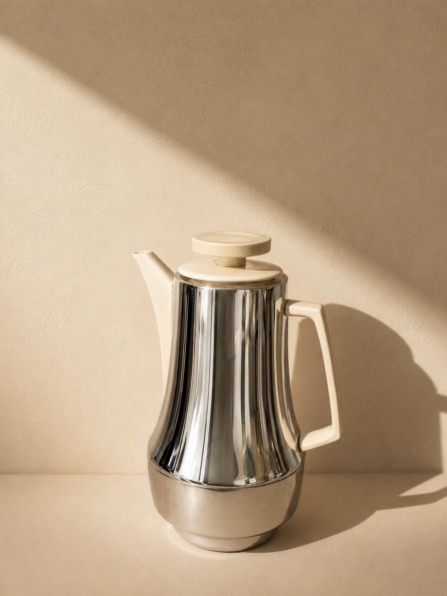 Alfi — verseuse isotherme, chrome et crème