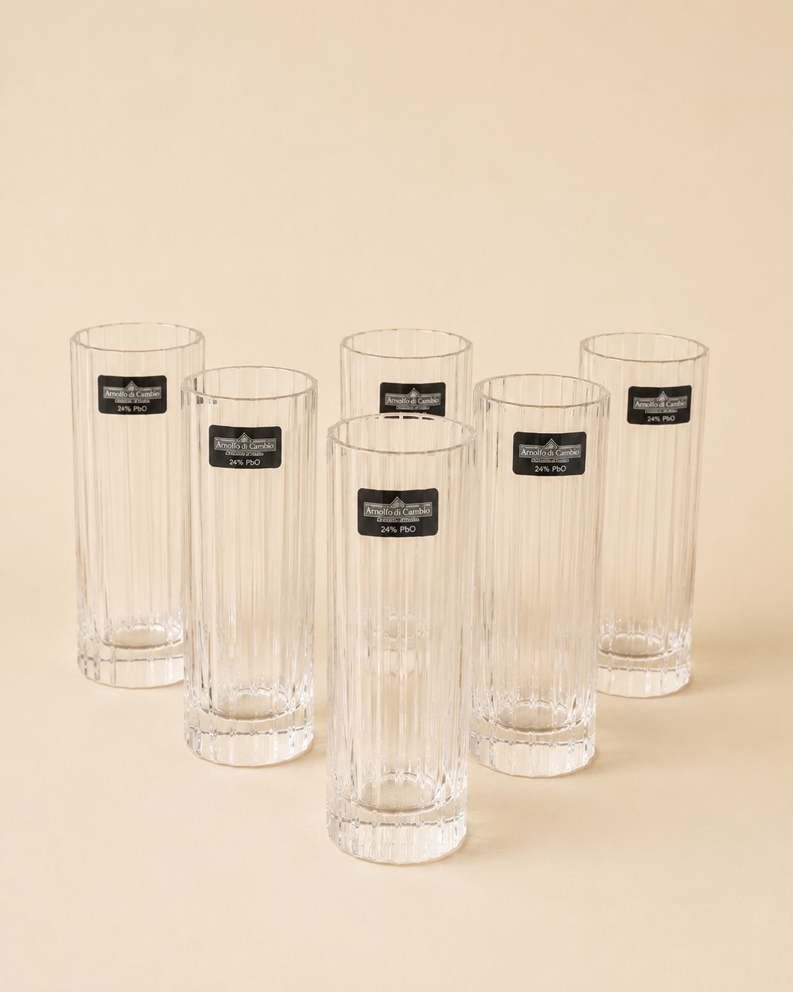 Verres Arnolfo di Cambio — lot de six