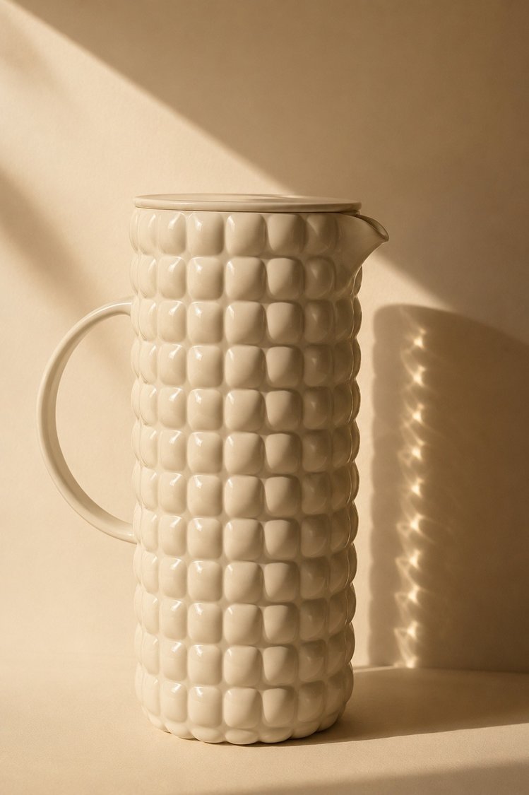 Carafe Guzzini blanche — ligne Tiffany