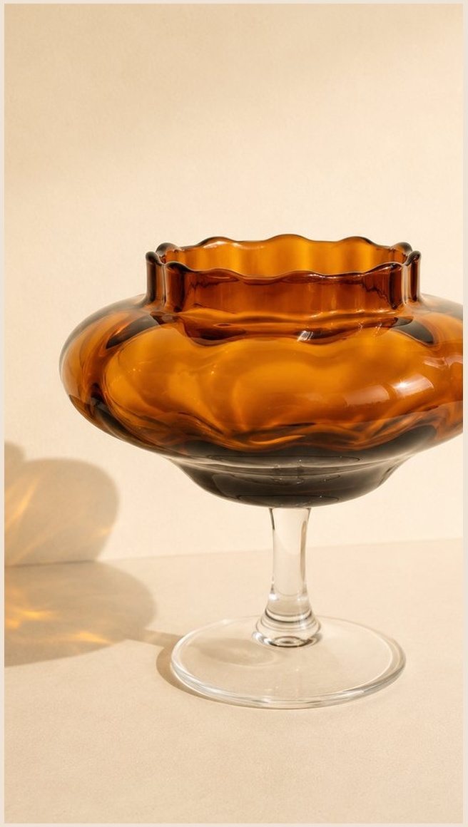 Coupe sur pied en verre d’Empoli