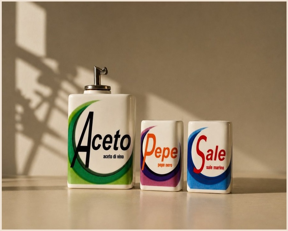 Set Il Coccio Condimenti — Aceto, Pepe, Sale
