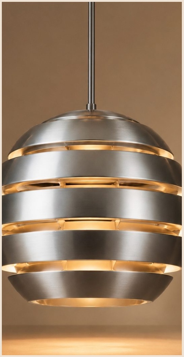 Suspension Space Age en acier inoxydable — années 1970