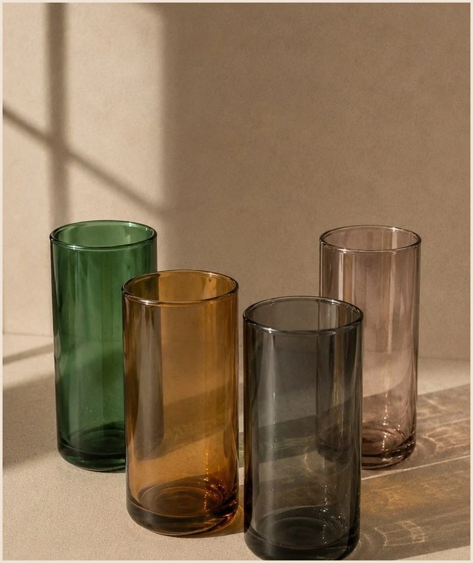 Verres fumés — lot de quatre