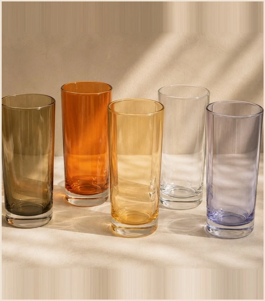 Verres à long drink — effet miroir, lot de cinq