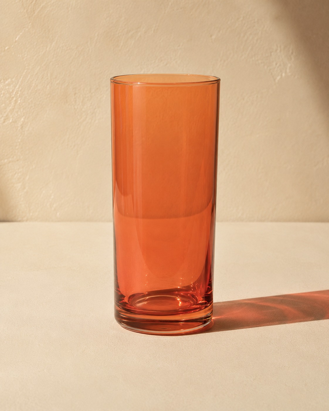 Verre à long drink — teinte orange